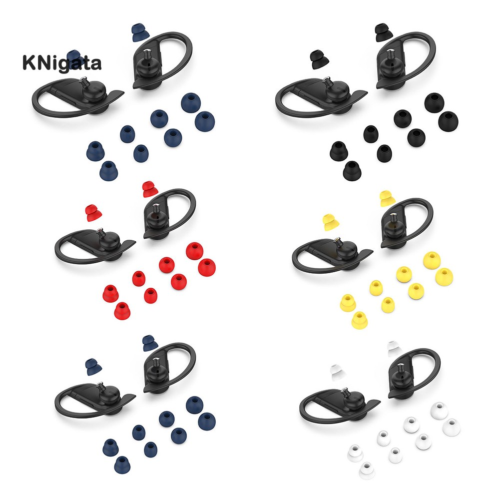 ♉KN 8Pcs Mini Silicone Soft In-Ear Headsets Earphones Eartips for Powerbeats Pro/3