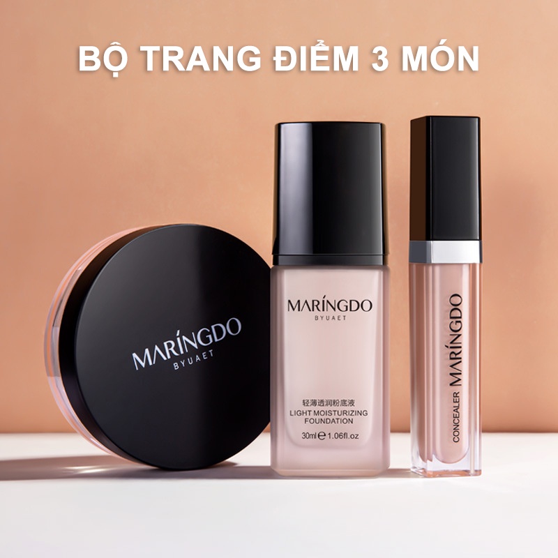 [Tặng bông tẩy trang miễn phí] Bộ trang điểm cơ bản nữ/nam màu da tự nhiên -M-T3+3026