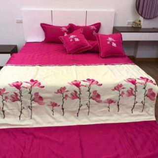 Bộ ga gối cưới satin
