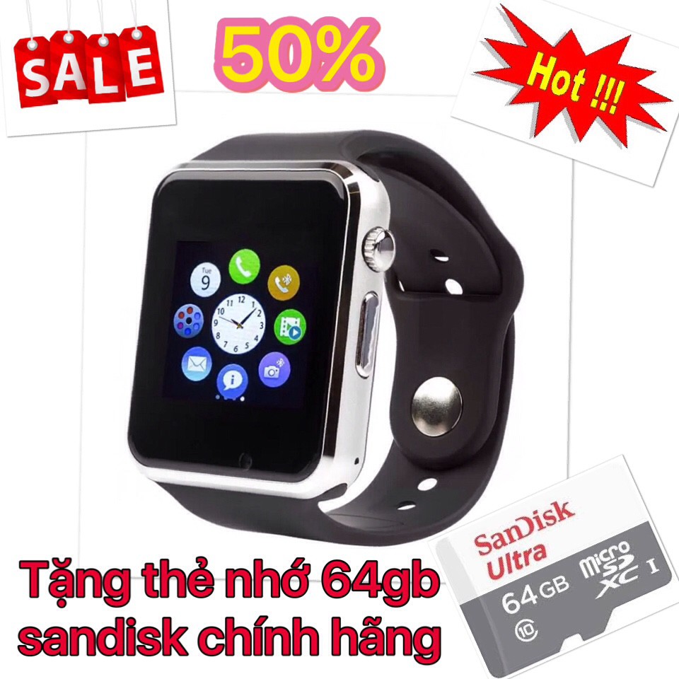 đồng hồ thông minh a1 có tặng thẻ nhớ 64gb