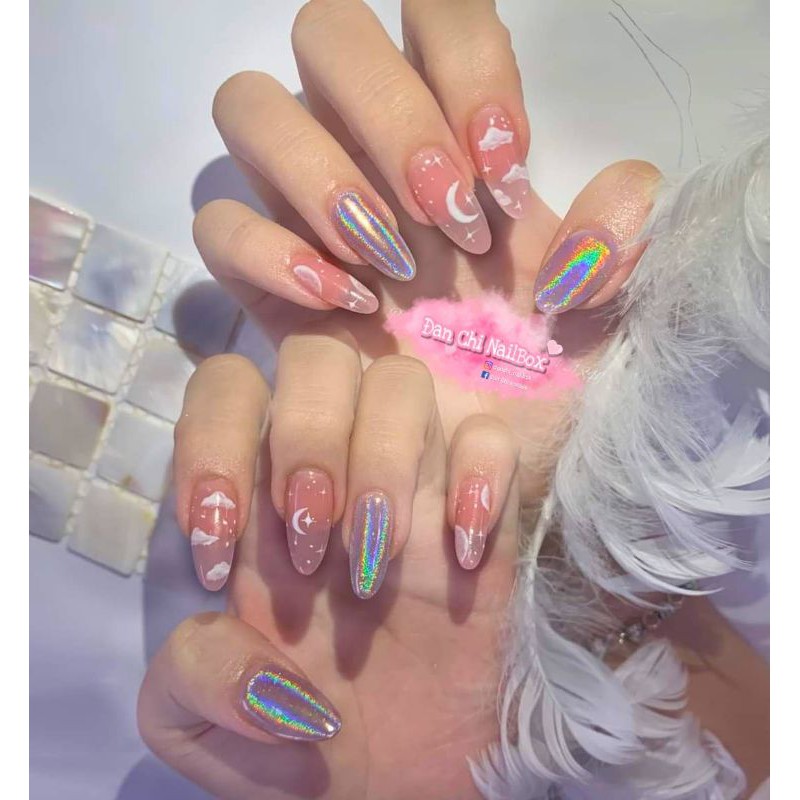 NailBox móng úp thiết kế sẵn Mẫu Mây Tráng Gương