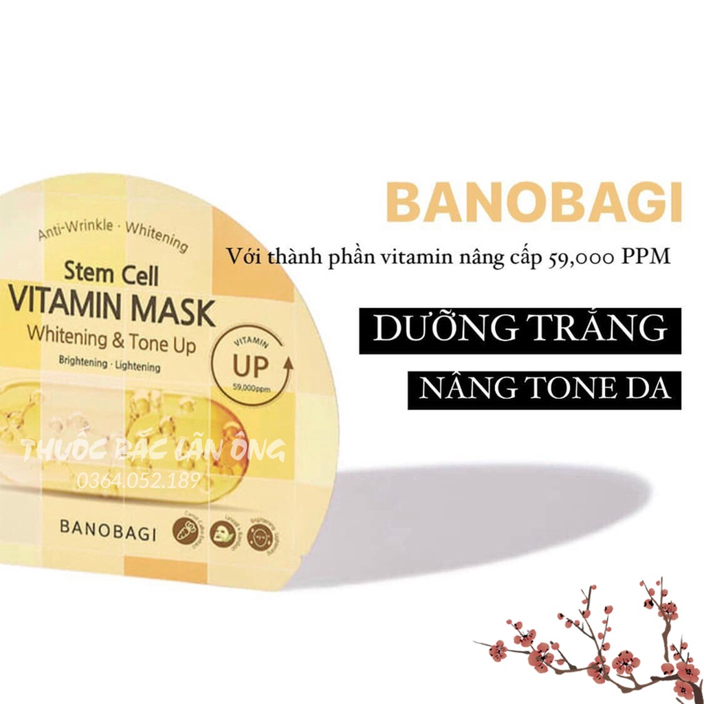 Mặt nạ giấy vitamin Banobagi (mask dưỡng trắng da, cấp ẩm, bổ sung khoáng chất) - Thuốc Bắc Lãn Ông