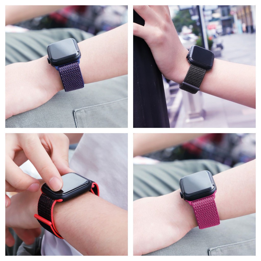 Dây đeo đồng hồ nylon mềm cho Iwatch 5/4/38mm/T500/U78Plus/T600S