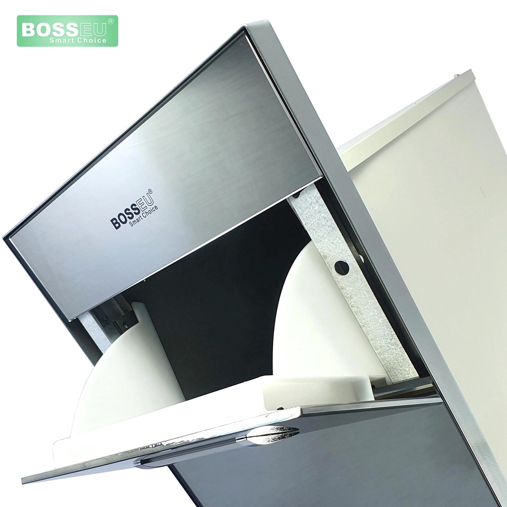 BossEU - Thùng gạo mặt gương, nút nhấn cao cấp BS250 BS300