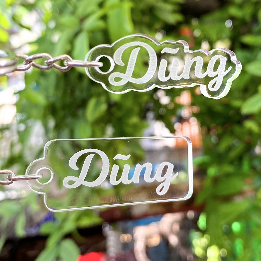 Móc Khóa Khắc Tên Cá Nhân và Ngày Sinh - Dailyme