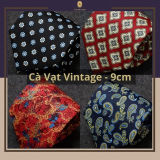 Tổng Hợp Cà Vạt 9cm Vintage Retro
