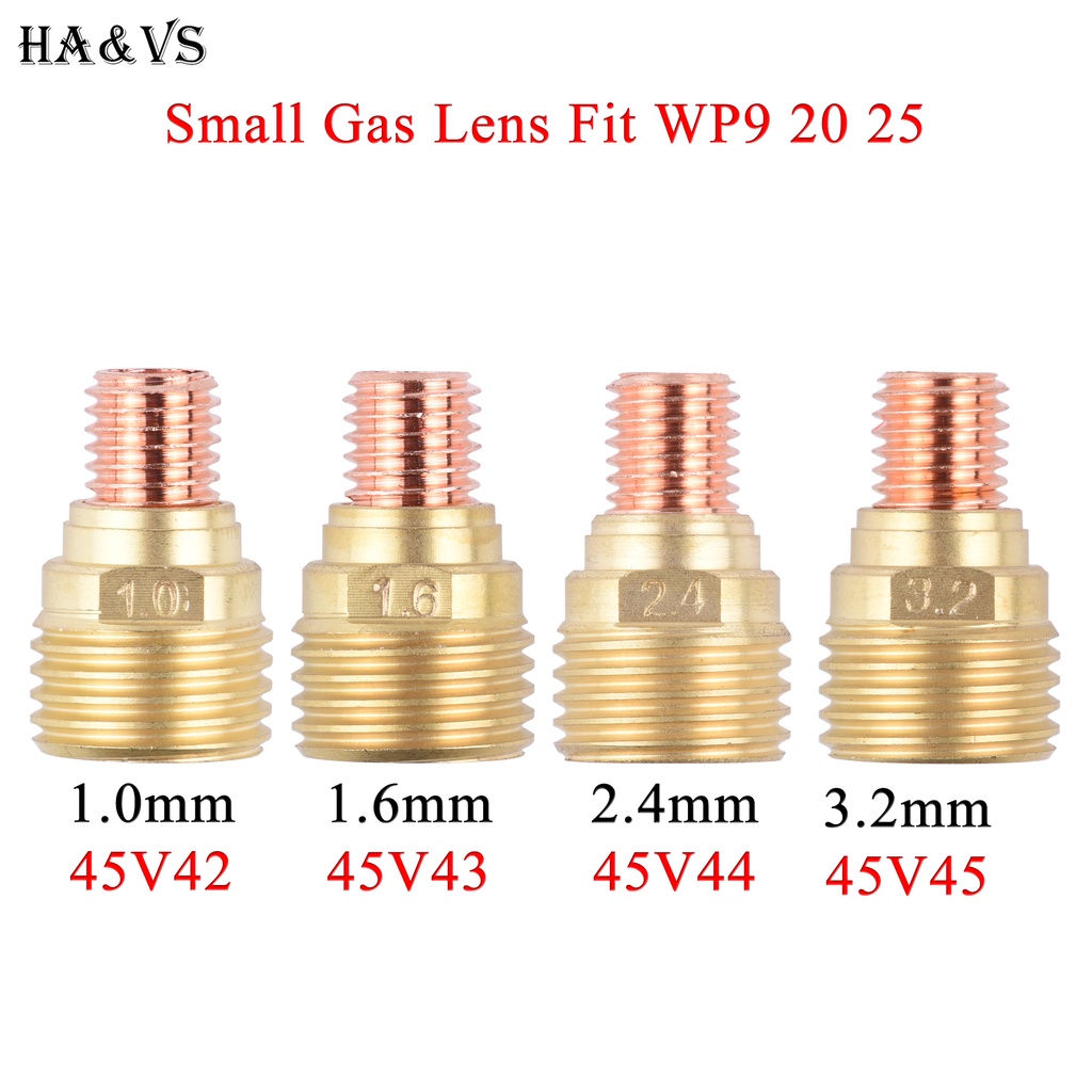 5 / 10 Cái 1.0 / 1.6 / 2.4 / 3.2mm TIG Ống Kính Khí Collet Thân 45V42 45V43 45V44 45V45 Cho TIG WP9 