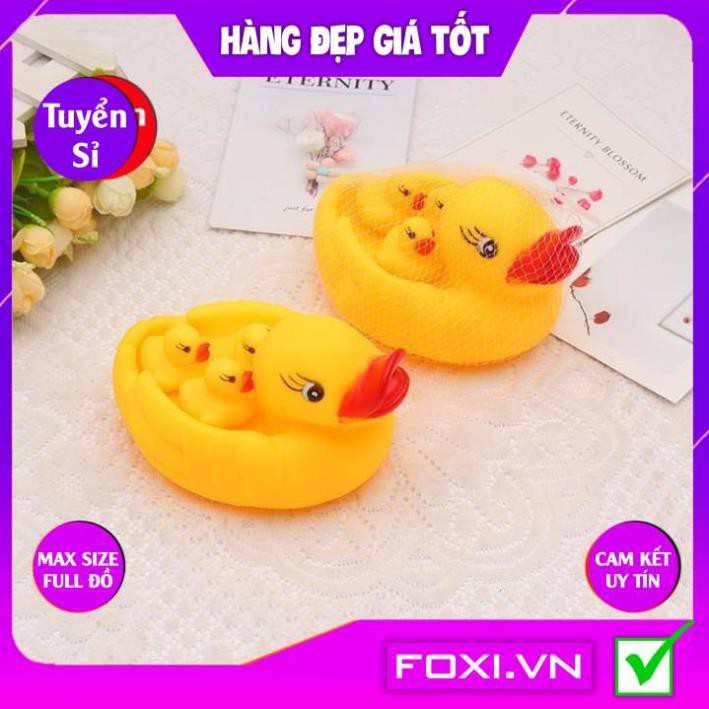 Đồ Chơi Vịt Cao Su Bơi Nước Foxi-Vịt Màu Vàng Phát Ra Âm Thanh Vui Nhộn trong Bồn Tắm Cho Bé-Đồ Chơi Nhà Tắm-ĐC An Toàn