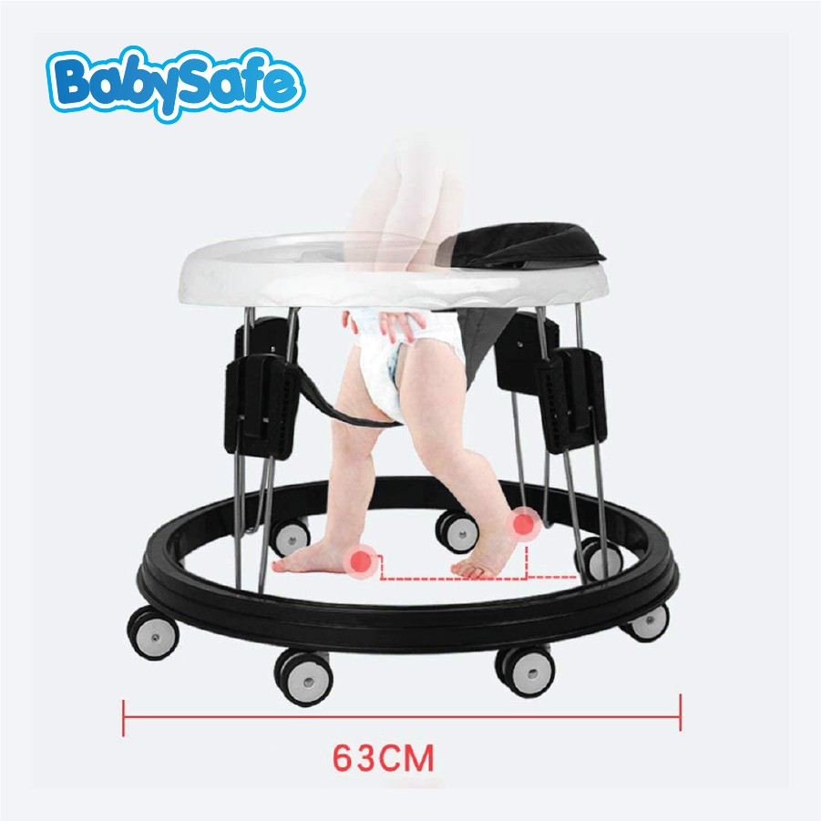 Xe đẩy BabySafe 8 bánh thông minh, gọn nhẹ tiện lợi, dành cho bé từ 6 – 18 Tháng, cam kết bảo hành