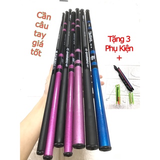 [NP] COMBO CẦN CÂU TAY TẶNG KÈM BỘ PHỤ KIỆN. CẦN TAY CACBON SHIMANO DAIWA 3H