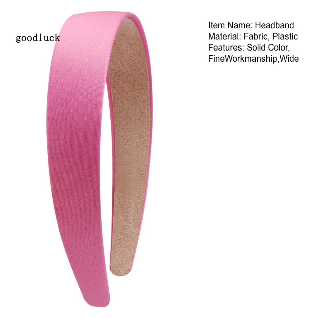 Chúc may mắn| Băng Đô Cài Tóc Màu Trơn 3cm Độ Bền Cao