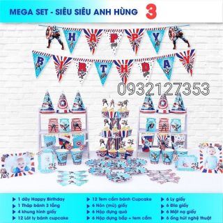 SÉT MEGA TRANG TRÍ BÀN TIỆC CHO BÉ