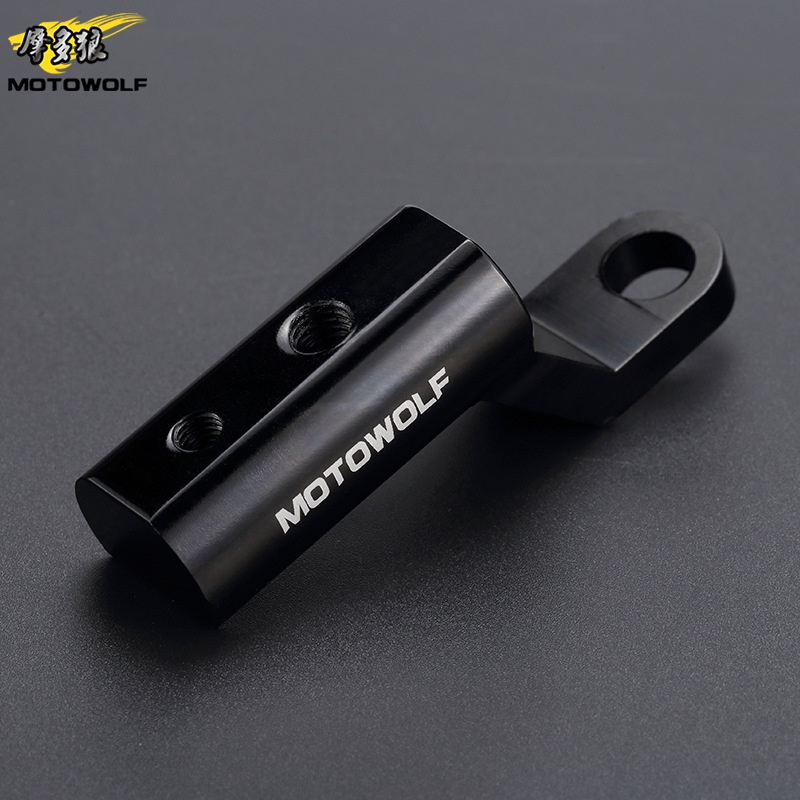 Pát nhôm mở rộng CNC gắn chân gương MOTOWOLF- Giá gắn chân gương CNC đa năng xe máy