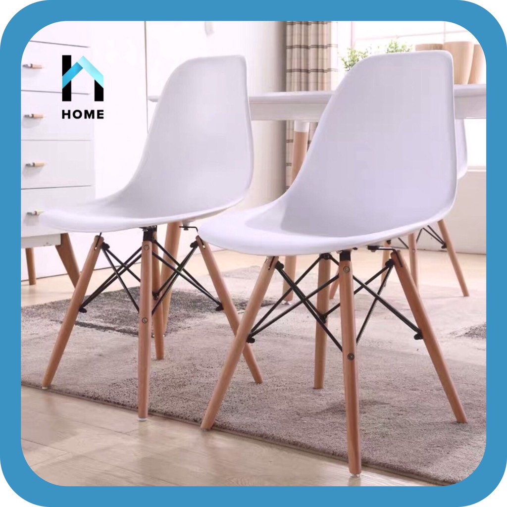 GHẾ EAMES Chân Gỗ Đan Thép (Ghế làm việc, quán cafe, phòng ăn...) Kiểu Hiện Đại Hàn Quốc
