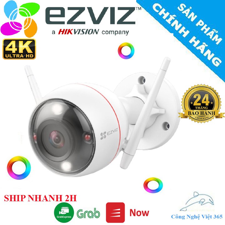 [Mã 267ELSALE hoàn 7% đơn 300K] Camera 4MP IP WIFI Ngoài Trời Thông Minh EZVIZ Camera C3W PRO MÀU BAN ĐÊM 1080P FullHD | BigBuy360 - bigbuy360.vn