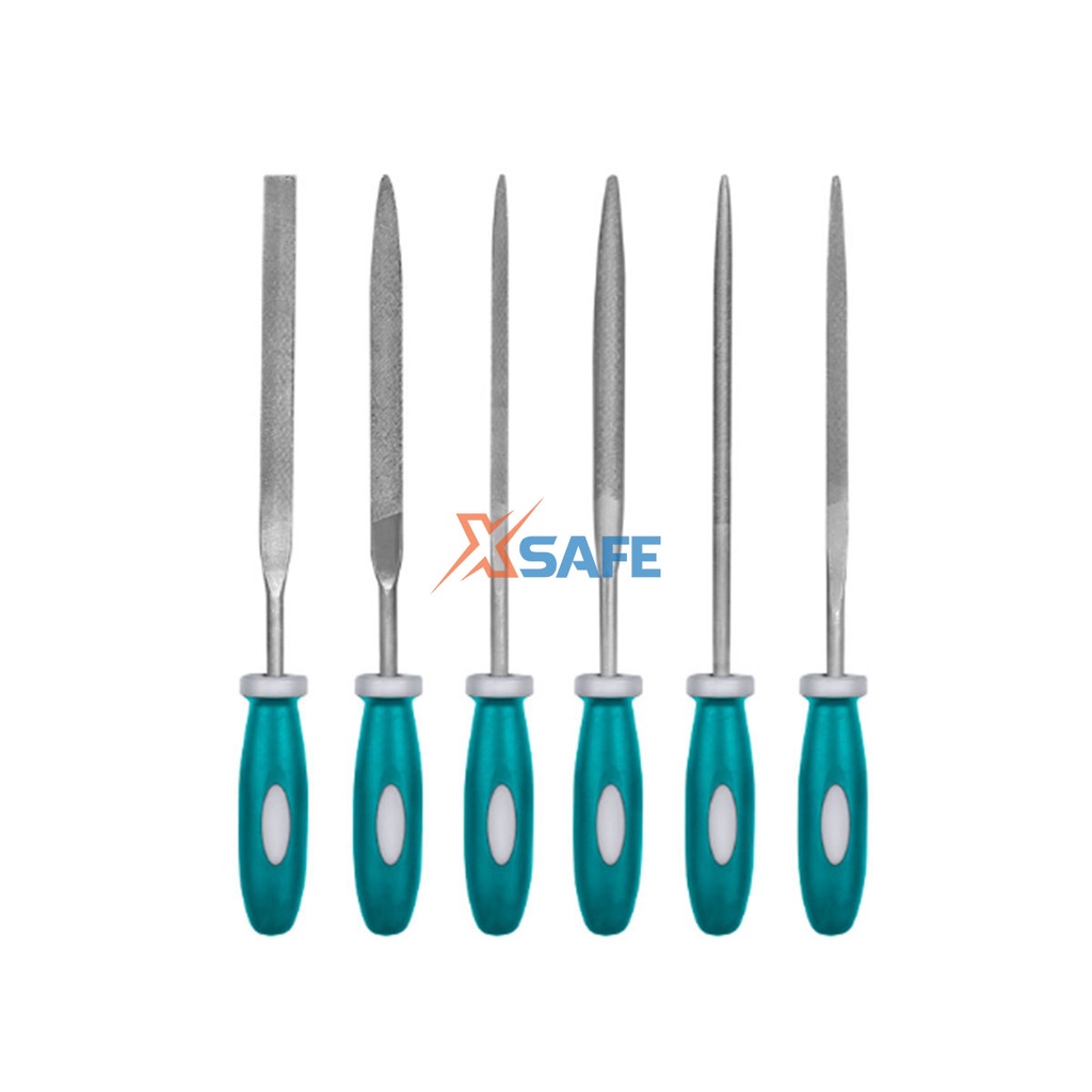 Bộ 6 giũa sắt TOTAL THT91462 đa dạng chất liệu cao cấp, độ bền, chất lượng cao, tay cầm thiết kế mềm mại