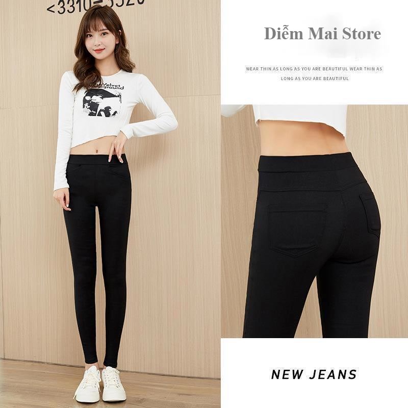 Quần Legging Đen Mẫu Thu Đông Cạp Nhỏ Tôn Dáng