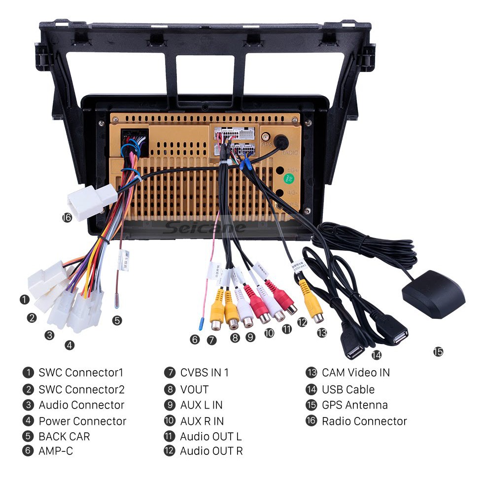 Dưỡng VIOS 2007-2013 lắp màn hình android theo xe VIOS 2007 2008 2009 2010 2011 2012 2013