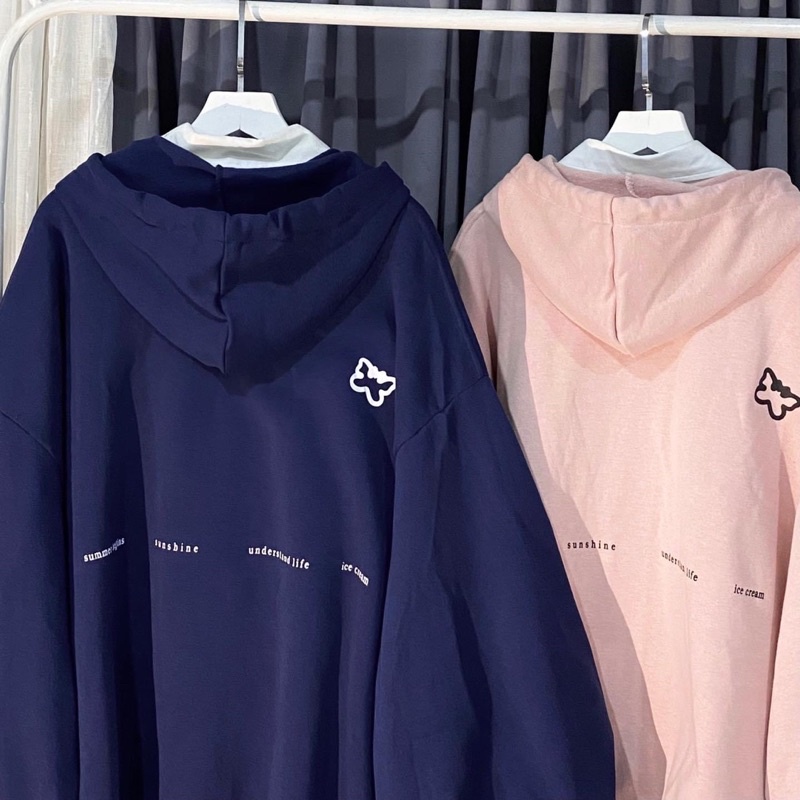 [ sẵn ] Áo Khoác Nỉ Form Rộng Butterfly Cute ulzzang [ áo nữ ] | BigBuy360 - bigbuy360.vn