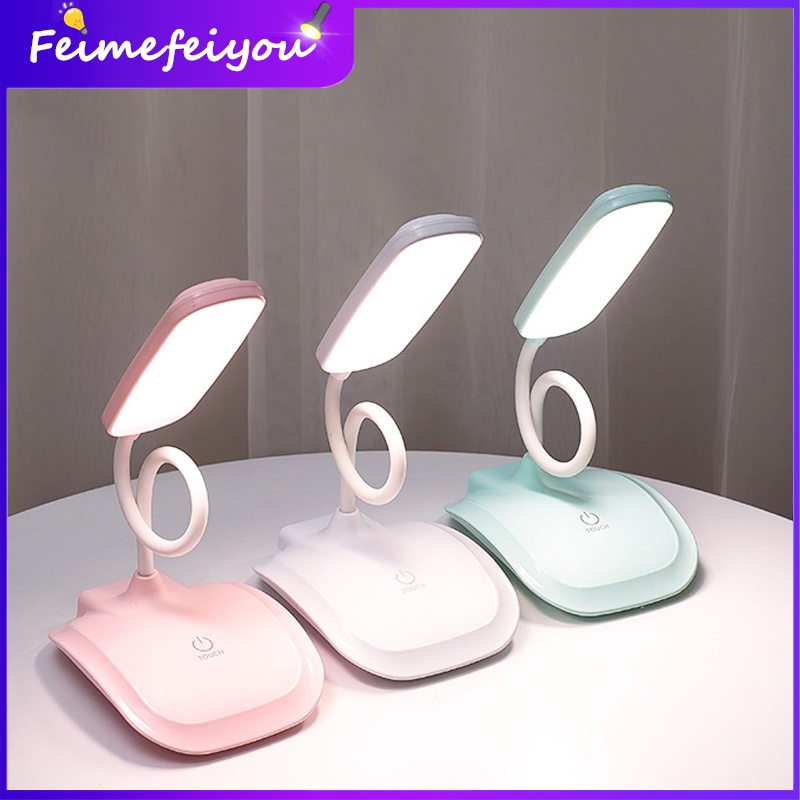 Đèn LED để bàn 3 màu trong 1 có thể sạc lại tiện dụng