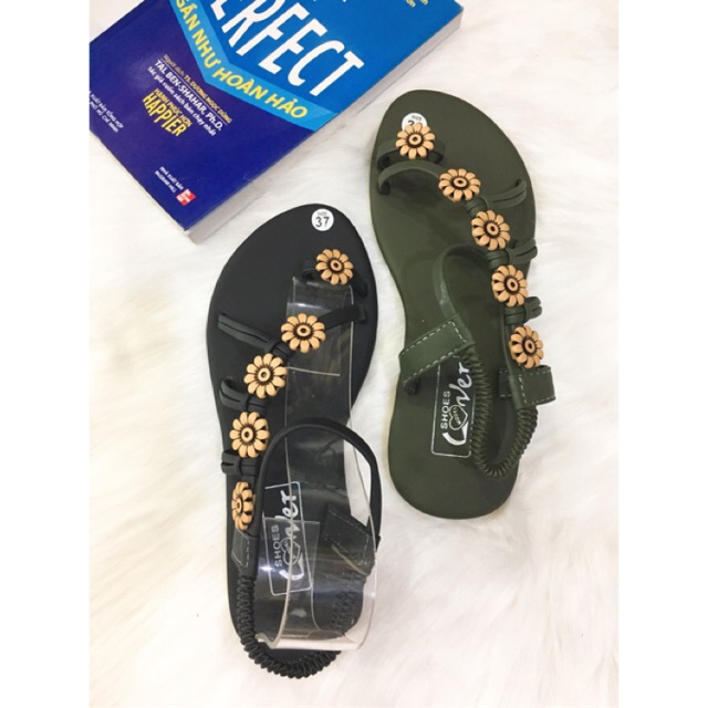 Sandal bông xỏ ngón siêu dễ thương