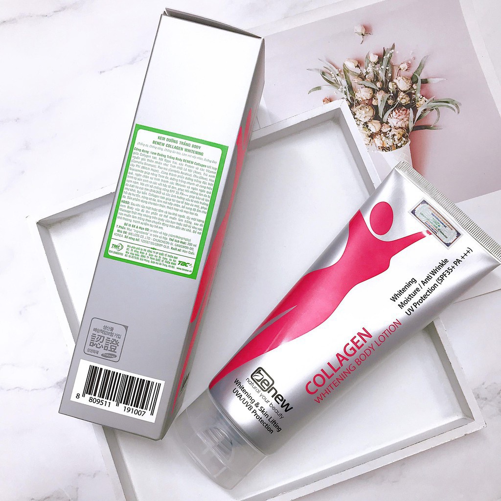 Combo Kem Dưỡng Thể Trắng Da Toàn Thân Ngày Và Đêm BENEW COLLAGEN WHITENING Hàn Quốc Chính Hãng 200ml/Hộp