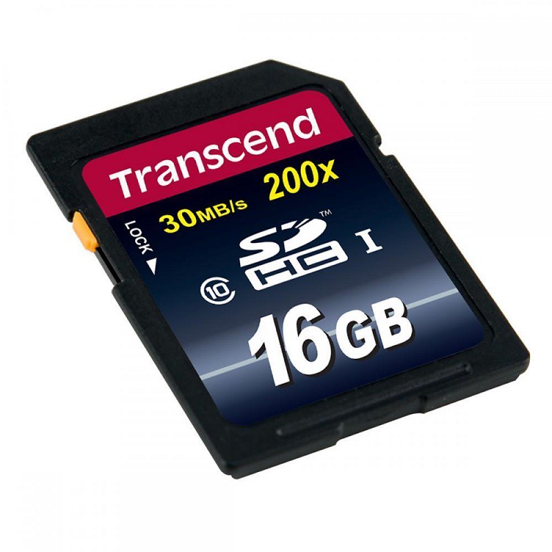 Thẻ nhớ SD Transcend 16 GB Premium 200x SDHC Class 10 cards | BigBuy360 - bigbuy360.vn