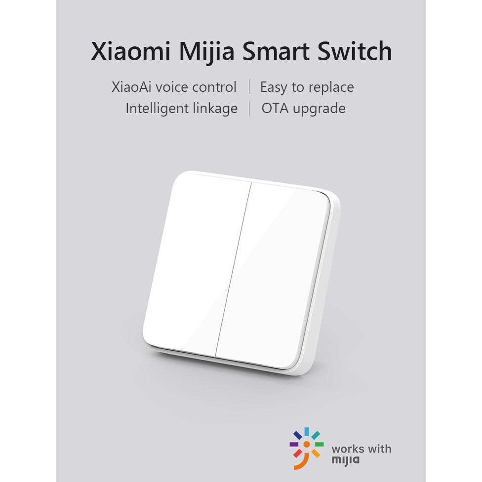 Công Tắc Tường Thông Minh Xiaomi Mijia Phiên Bản Live Line OTA Nâng Cấp Làm Việc Với mi home