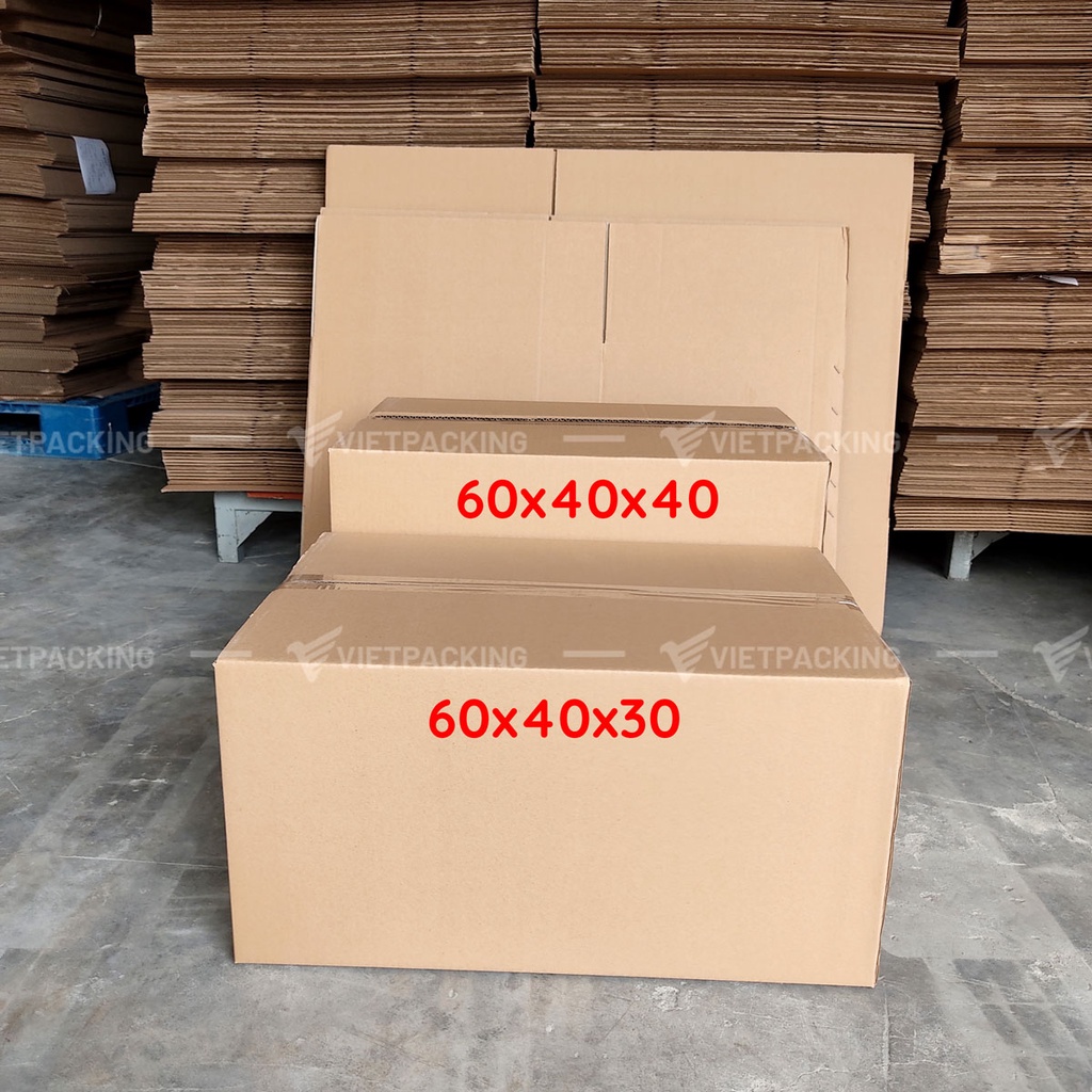 60x40x30 (3 lớp) - 5 thùng carton lớn chuyển nhà, văn phòng V216