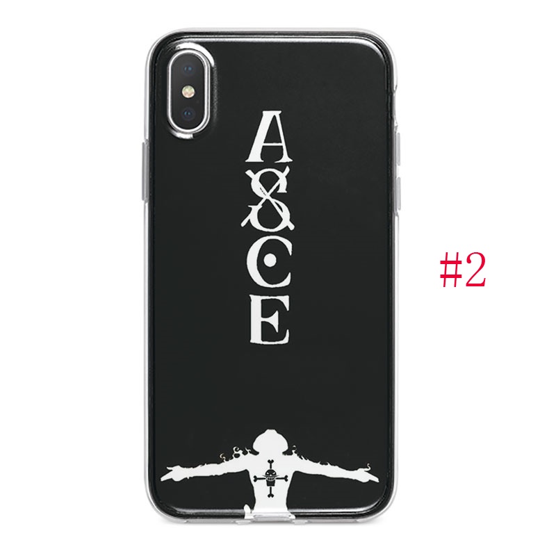 Ốp điện thoại silicon hình One Piece màu đen cho Samsung Galaxy A01 Core A02 A02S A12