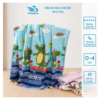 Chăn cho bé size 1mx1m4, mền cho bé đi học mầm non tiểu học có trần bông mỏng Dreamhomebedding