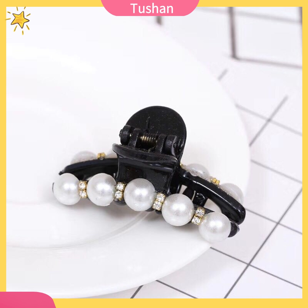 Kẹp tóc càng cua đính ngọc trai giả thời trang