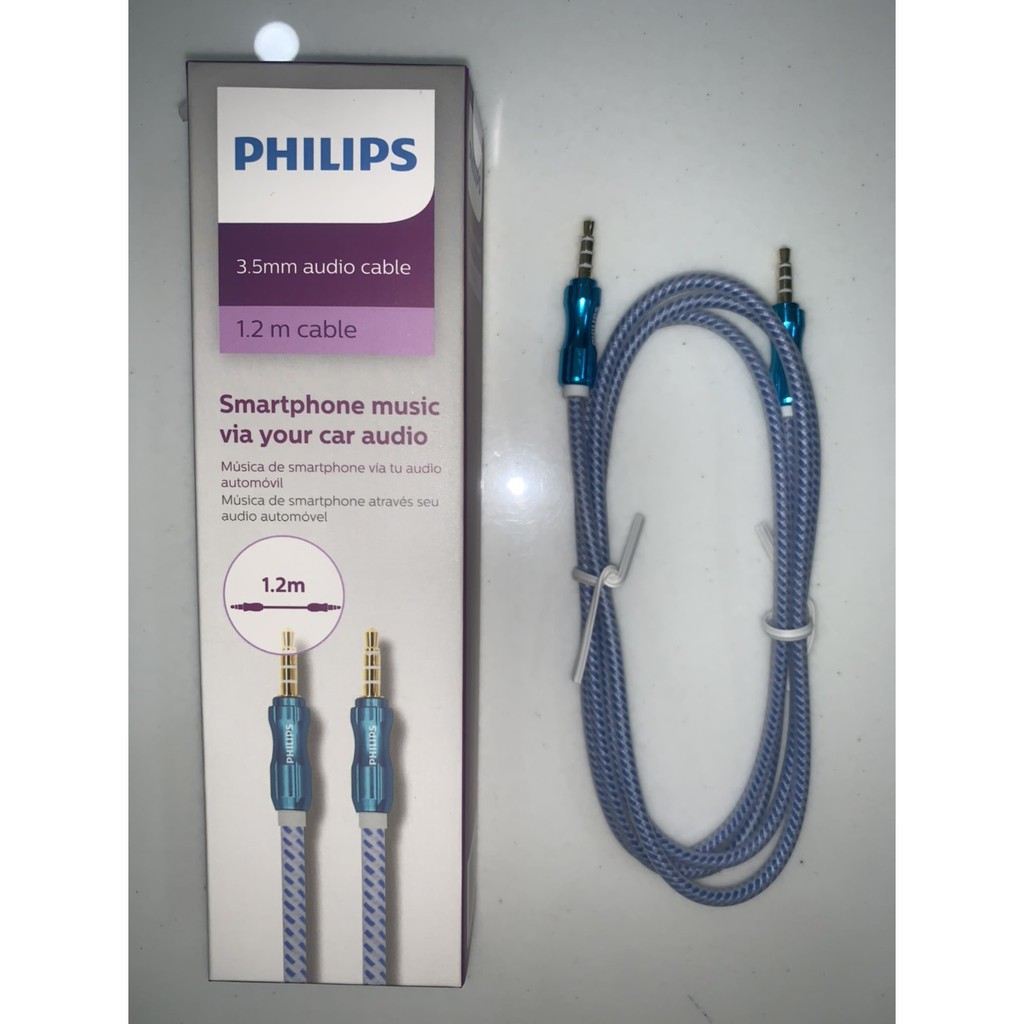 Cáp loa 1 đầu 3 ly ra 1 đầu 3 ly 1-1 Philips swa 7234b/94 có hỗ trợ micro AUX