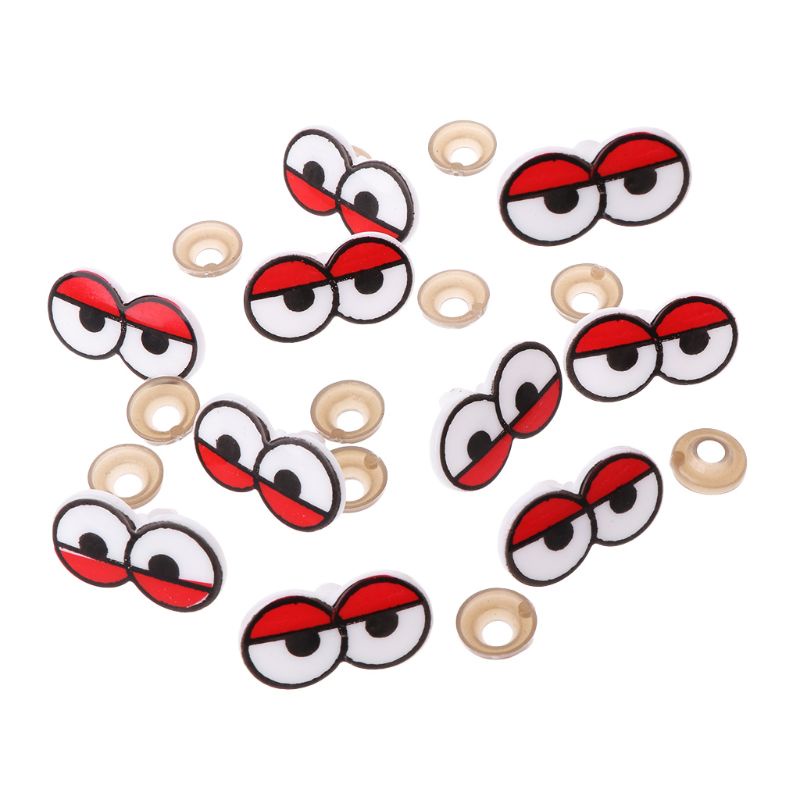 Set 10 Mắt Nhựa Hình Gấu Bông An Toàn Cho Búp Bê Cr