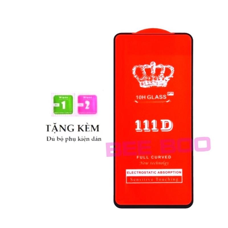 Miếng Dán Kính Cường Lực 111D Bò Tót Cho iPhone 6/6s/6Plus/6SPlus/7/8/7Plus/8Plus/X/Xs/XsMax/Xr/11/11ProMax/12/12ProMax