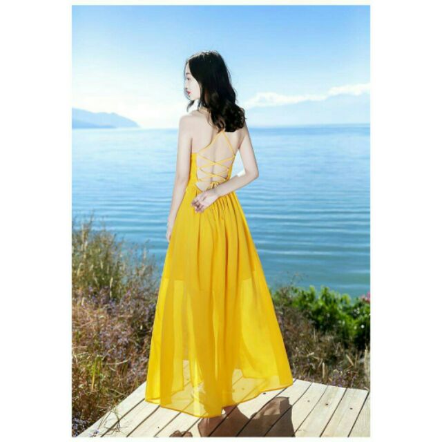 Maxi đi biển hở lưng | BigBuy360 - bigbuy360.vn