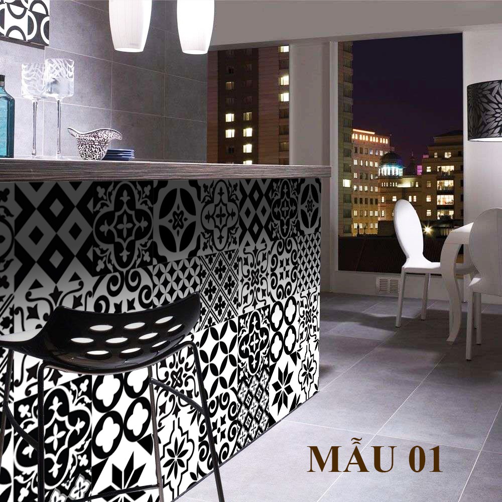 Set 32 ô Decal gạch bông - mua 3 set tặng 1 set