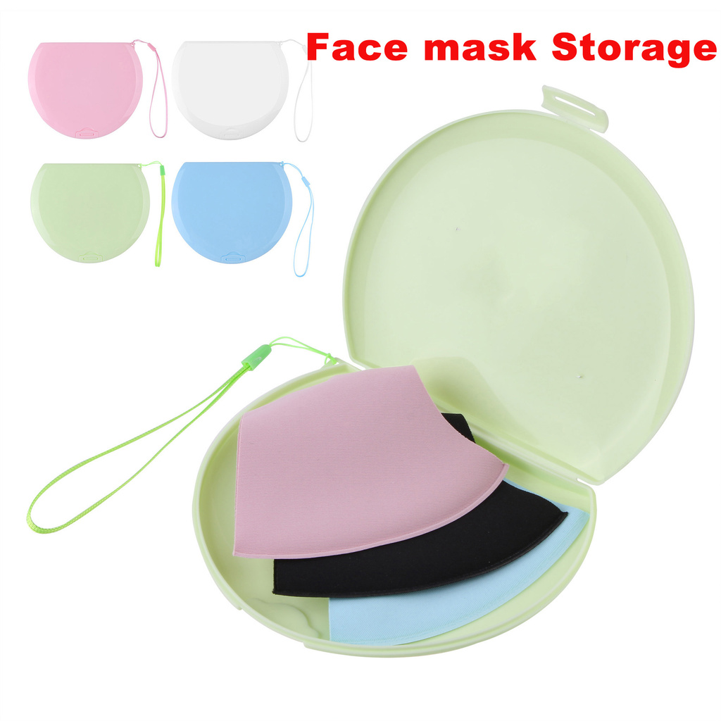 [Hàng mới về] Hộp đựng khẩu trang chống bẩn thiết kế hình bán nguyệt nhiều màu sắc thời trang