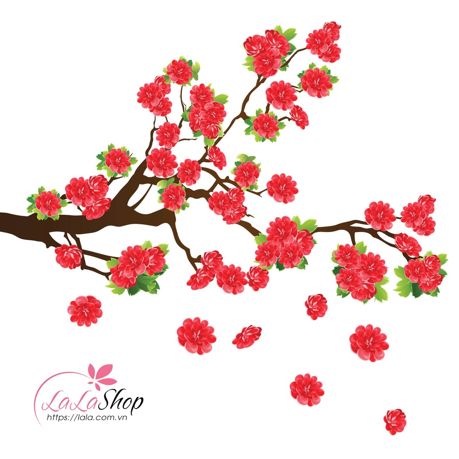 Decal dán kính và dán tường cao cấp trang trí tết Happy New Year giá rẻ siêu đẹp - Decal trang trí tết màu sắc nét