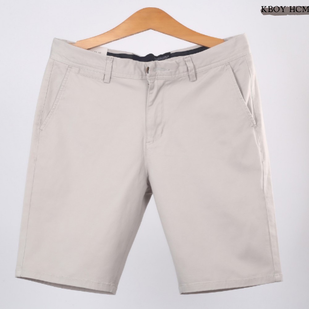 Quần Short Nam Kaki Tuyết đứng Form Dáng Thể Thao, Quần Unisex Kaki Lửng - ALCADO