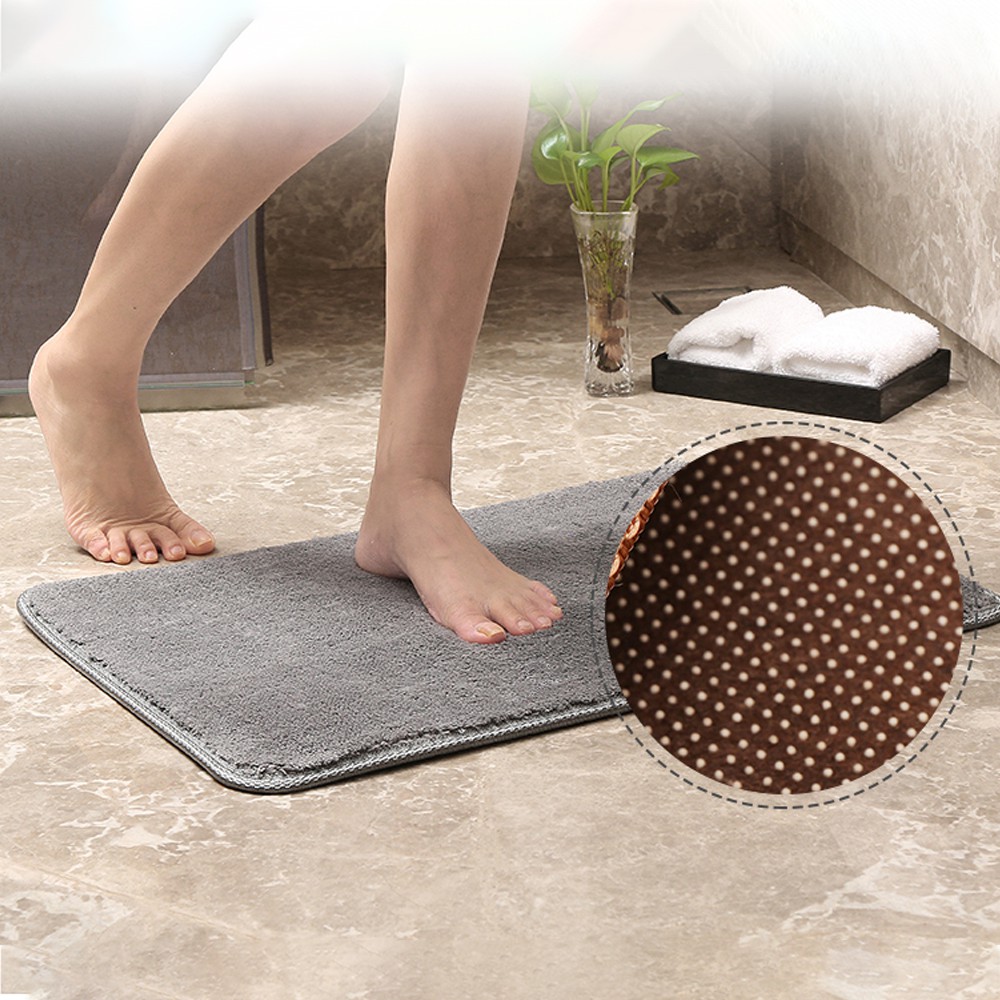 Thảm chùi chân cao cấp siêu thấm mềm mịn chống trơn trượt, thảm chùi chân nhà tắm nhà bếp size lớn 60x40cm