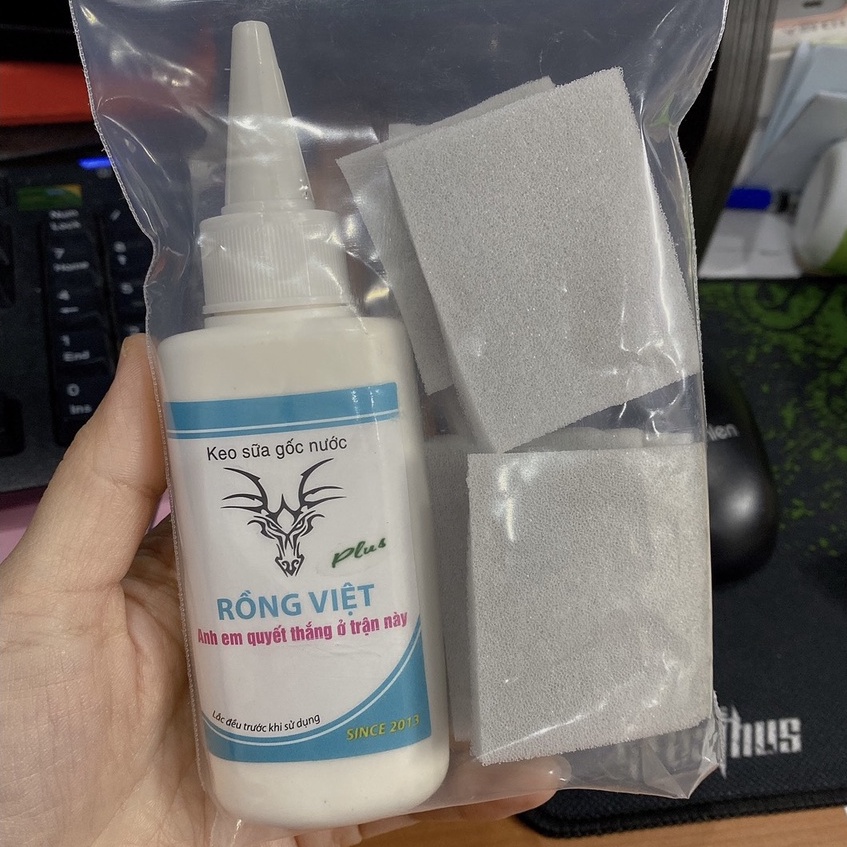 Keo sữa bóng bàn Rồng Việt Plus 100ml dán mặt vợt bóng bàn - phụ kiện bóng bàn chuyên dụng cần thiết
