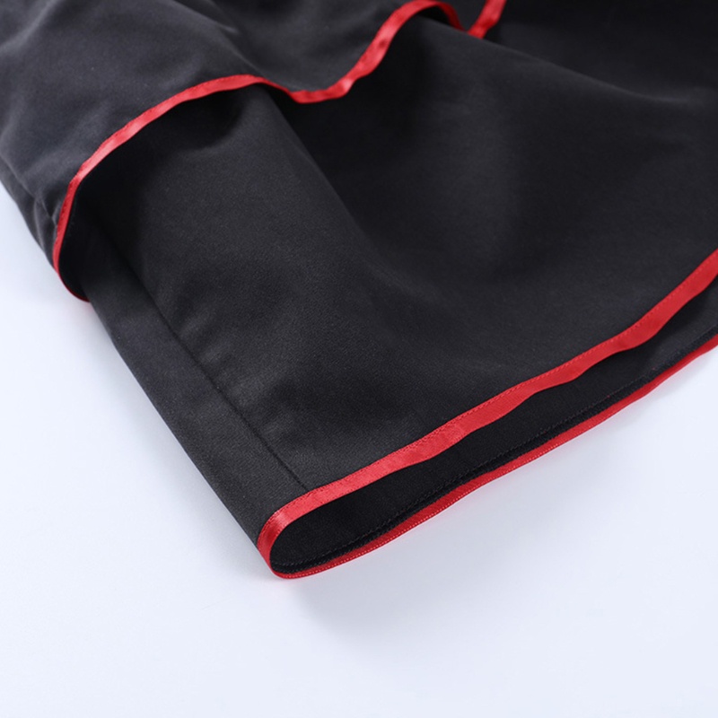 Chân Váy Chữ A Xếp Ly Lưng Cao Màu Sắc Tương Phản Phong Cách Harajuku Dành Cho Nữ