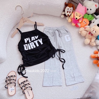 Set áo dây play dirty bé gái