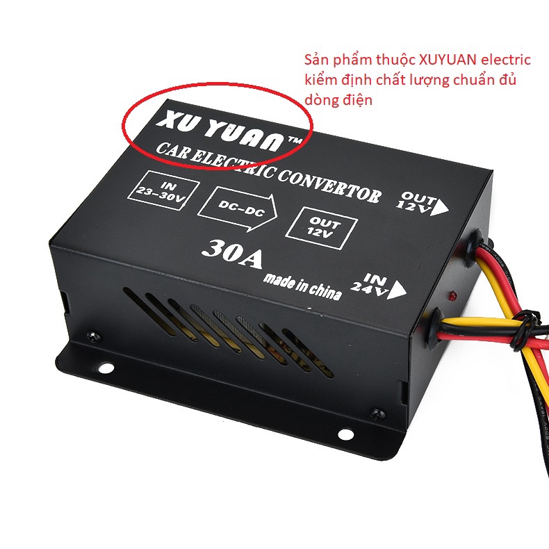 Chuyển đổi nguồn 24V sang 12V công suất 20A và 30A loại 1 đủ dòng phổ thông