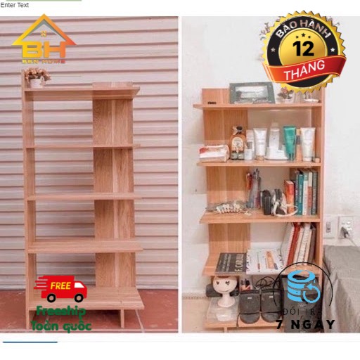 Kệ góc tường trang trí 5 tầng hoa văn gỗ[FREESHIP]