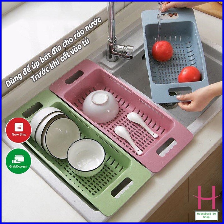 [FREESHIP] Rổ co giãn gác bồn rửa chén, bát nhựa Việt Nhật cao cấp