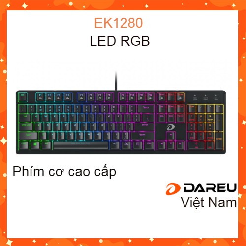 Bàn phím cơ DAREU EK1280 104KEY (RGB, Blue/ Brown/ Red D switch)