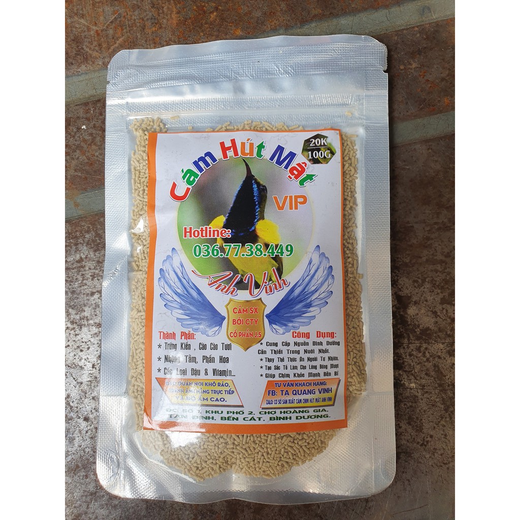 Cám Hút Mật Vip Anh Vinh Loại 100gr - Thức Ăn Chim Cao Cấp