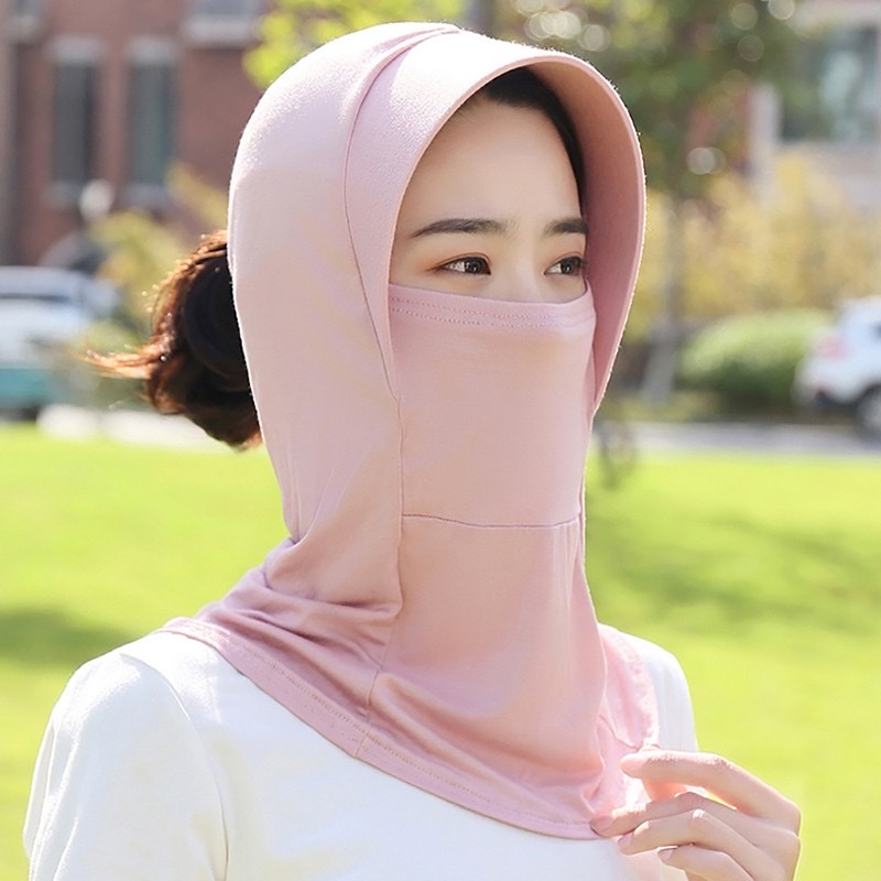 Nón chống nắng mùa hè Mũ trùm có mạng che mặt thời trang tiện dụng không gẫy gập chống tia UV , cực tím